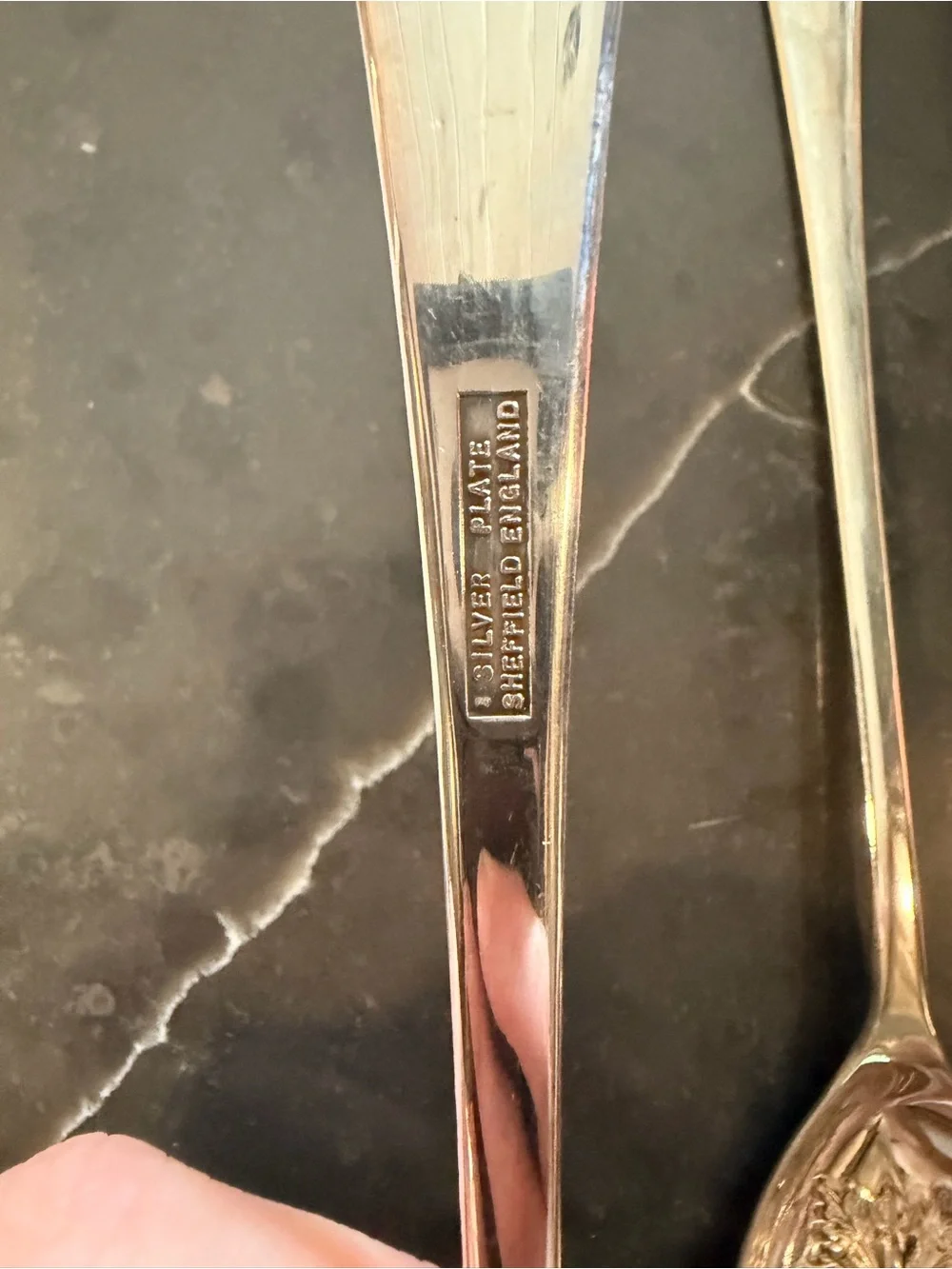 Sheffield England silver plated salad serveware